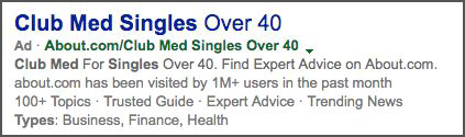 This ad leads to another page full of ads. The search arbitrager is paid when searchers click on the extra ads. 